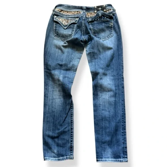 Miss Me Women's Blue Straight Leg Jeans Size 32 - Picture 3 of 9